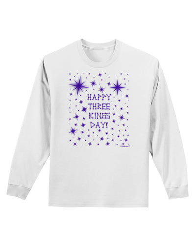 Happy Three Kings Day - Shining Stars Adult Long Sleeve Shirt by TooLoud-Long Sleeve Shirt-TooLoud-White-Small-Davson Sales