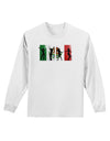 Mexican Flag - Dancing Silhouettes Adult Long Sleeve Shirt by TooLoud-Long Sleeve Shirt-TooLoud-White-Small-Davson Sales