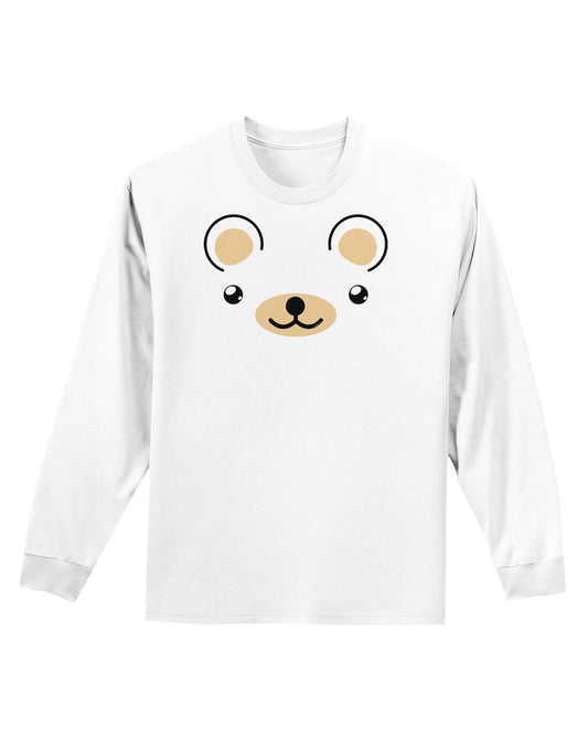 Kyu-T Ears - Beartholomew Teddy Bear Adult Long Sleeve Shirt-Long Sleeve Shirt-TooLoud-White-Small-Davson Sales