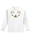 Kyu-T Ears - Beartholomew Teddy Bear Adult Long Sleeve Shirt-Long Sleeve Shirt-TooLoud-White-Small-Davson Sales