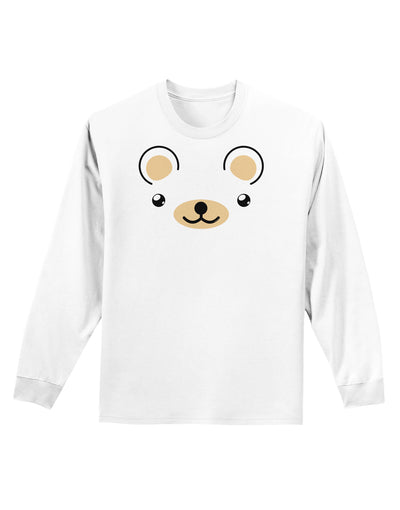 Kyu-T Ears - Beartholomew Teddy Bear Adult Long Sleeve Shirt-Long Sleeve Shirt-TooLoud-White-Small-Davson Sales