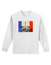 Pray For Paris Watercolor Adult Long Sleeve Shirt-Long Sleeve Shirt-TooLoud-White-Small-Davson Sales