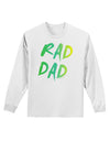 Rad Dad Design - 80s Neon Adult Long Sleeve Shirt-Long Sleeve Shirt-TooLoud-White-Small-Davson Sales