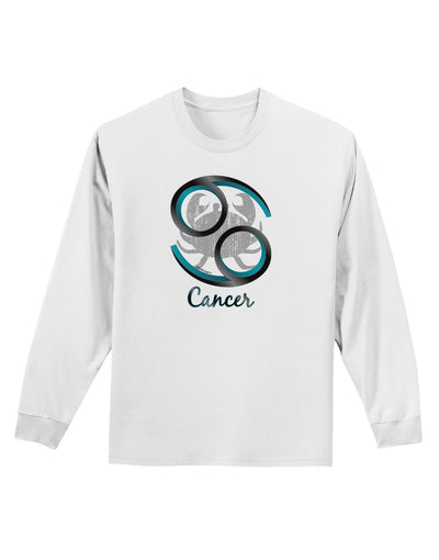 Cancer Symbol Adult Long Sleeve Shirt-Long Sleeve Shirt-TooLoud-White-Small-Davson Sales