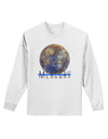 Planet Mercury Text Adult Long Sleeve Shirt-Long Sleeve Shirt-TooLoud-White-Small-Davson Sales