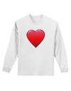 Cute Cartoon Heart Adult Long Sleeve Shirt by-Long Sleeve Shirt-TooLoud-White-Small-Davson Sales