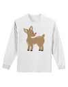 Cute Little Rudolph the Reindeer - Christmas Adult Long Sleeve Shirt by TooLoud-Long Sleeve Shirt-TooLoud-White-Small-Davson Sales