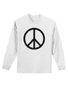 Peace Sign Symbol Adult Long Sleeve Shirt-Long Sleeve Shirt-TooLoud-White-Small-Davson Sales