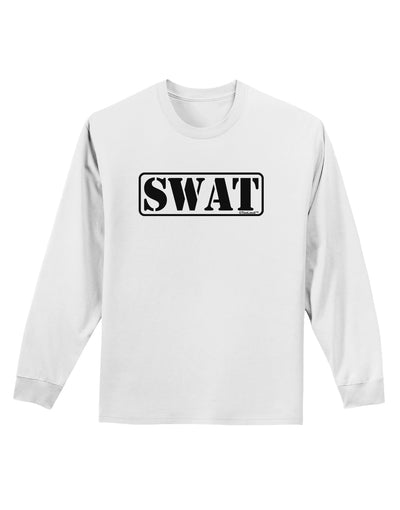 SWAT Team Logo - Text #2 Adult Long Sleeve Shirt by TooLoud-Long Sleeve Shirt-TooLoud-White-Small-Davson Sales