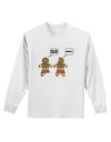 Funny Gingerbread Conversation Christmas Adult Long Sleeve Shirt-Long Sleeve Shirt-TooLoud-White-Small-Davson Sales