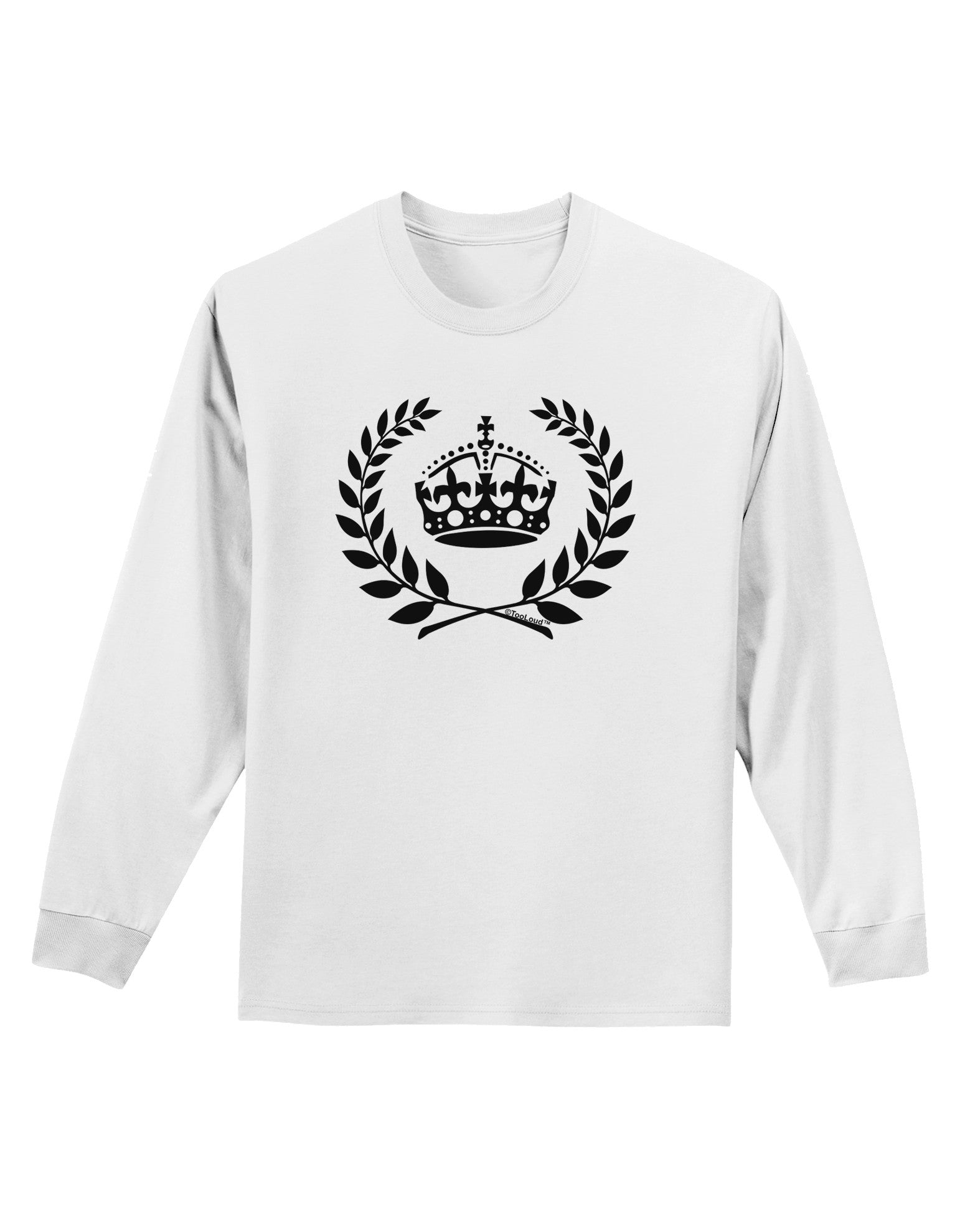 Crown and Laurel Adult Long Sleeve Shirt-Long Sleeve Shirt-TooLoud-White-Small-Davson Sales