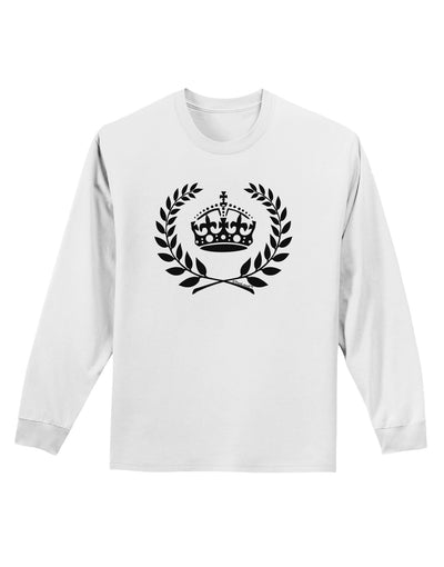 Crown and Laurel Adult Long Sleeve Shirt-Long Sleeve Shirt-TooLoud-White-Small-Davson Sales