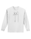 Longcat - Internet Humor Adult Long Sleeve Shirt by TooLoud-Long Sleeve Shirt-TooLoud-White-Small-Davson Sales