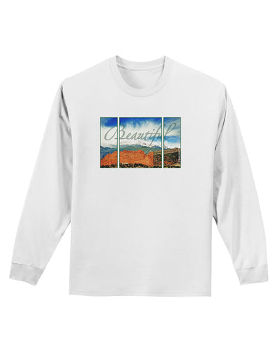 CO Beautiful View Text Adult Long Sleeve Shirt-Long Sleeve Shirt-TooLoud-White-Small-Davson Sales