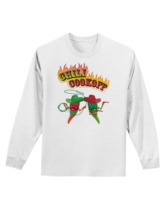 Cowboy Chili Cookoff Adult Long Sleeve Shirt-Long Sleeve Shirt-TooLoud-White-Small-Davson Sales