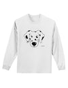 Cute Dalmatian Dog Adult Long Sleeve Shirt by TooLoud-Long Sleeve Shirt-TooLoud-White-Small-Davson Sales