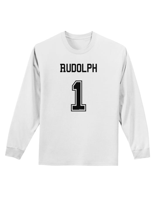 Reindeer Jersey - Rudolph 1 Adult Long Sleeve Shirt-Long Sleeve Shirt-TooLoud-White-Small-Davson Sales