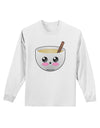 Cute Egg Nog Design - Adult Long Sleeve Shirt by TooLoud-Long Sleeve Shirt-TooLoud-White-Small-Davson Sales