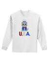 Patriotic Cat - USA Adult Long Sleeve Shirt by TooLoud-Long Sleeve Shirt-TooLoud-White-Small-Davson Sales