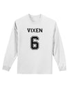 Reindeer Jersey - Vixen 6 Adult Long Sleeve Shirt-Long Sleeve Shirt-TooLoud-White-Small-Davson Sales