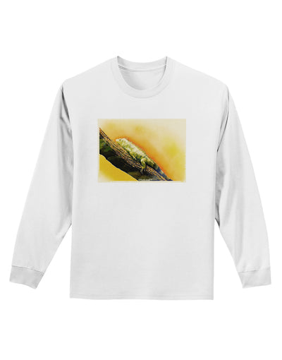 Iguana Watercolor Adult Long Sleeve Shirt-Long Sleeve Shirt-TooLoud-White-Small-Davson Sales