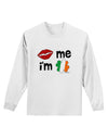 Kiss and Irish Flag Shamrock - Kiss Me I'm Irish Adult Long Sleeve Shirt by TooLoud-Long Sleeve Shirt-TooLoud-White-Small-Davson Sales