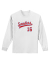 Sanders Jersey 16 Adult Long Sleeve Shirt-Long Sleeve Shirt-TooLoud-White-Small-Davson Sales