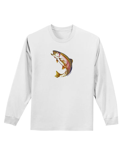 Rainbow Trout Adult Long Sleeve Shirt-Long Sleeve Shirt-TooLoud-White-Small-Davson Sales