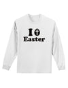 I Egg Cross Easter -Black Glitter Adult Long Sleeve Shirt by TooLoud-Long Sleeve Shirt-TooLoud-White-Small-Davson Sales