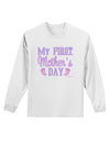 My First Mother's Day - Baby Feet - Pink Adult Long Sleeve Shirt by TooLoud-Long Sleeve Shirt-TooLoud-White-Small-Davson Sales