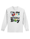 I'm the Birthday Boy - Outer Space Design Adult Long Sleeve Shirt by TooLoud-Long Sleeve Shirt-TooLoud-White-Small-Davson Sales