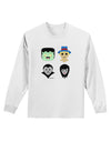 Cute Pixel Monsters Adult Long Sleeve Shirt-Long Sleeve Shirt-TooLoud-White-Small-Davson Sales