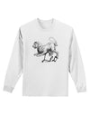 Leo Illustration Adult Long Sleeve Shirt-Long Sleeve Shirt-TooLoud-White-Small-Davson Sales