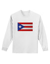 Puerto Rico Flag Adult Long Sleeve Shirt-Long Sleeve Shirt-TooLoud-White-Small-Davson Sales