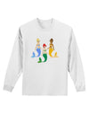 Three Mermaids Adult Long Sleeve Shirt-Long Sleeve Shirt-TooLoud-White-Small-Davson Sales