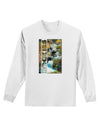 Rockies Waterfall with Text Adult Long Sleeve Shirt-Long Sleeve Shirt-TooLoud-White-Small-Davson Sales