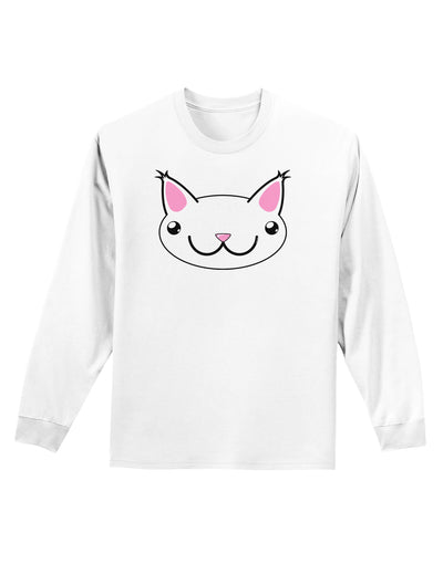 Kyu-T Head - Day Kawa the Cute Critter Adult Long Sleeve Shirt-Long Sleeve Shirt-TooLoud-White-Small-Davson Sales