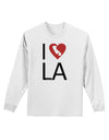 I Heart Los Angeles Adult Long Sleeve Shirt-Long Sleeve Shirt-TooLoud-White-Small-Davson Sales