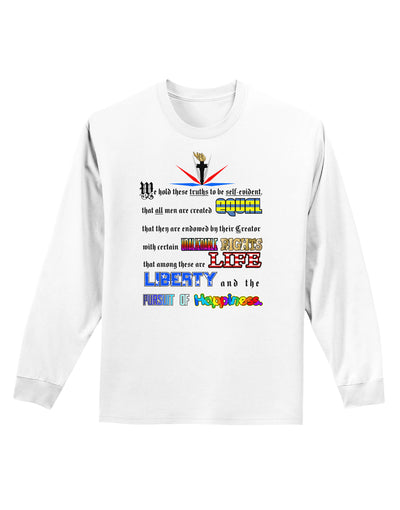 Life Liberty Pursuit of Happiness Adult Long Sleeve Shirt-Long Sleeve Shirt-TooLoud-White-Small-Davson Sales