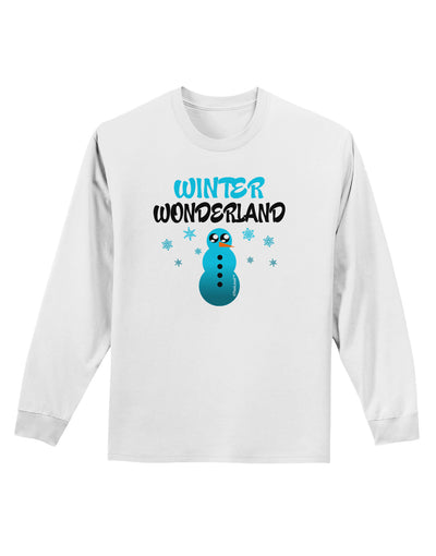 Winter Wonderland Snowman Adult Long Sleeve Shirt-Long Sleeve Shirt-TooLoud-White-Small-Davson Sales