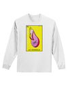 La Chancla Loteria Solid Adult Long Sleeve Shirt by-Long Sleeve Shirt-TooLoud-White-Small-Davson Sales