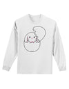 Cute Easter Bunny Hatching Adult Long Sleeve Shirt by TooLoud-Long Sleeve Shirt-TooLoud-White-Small-Davson Sales