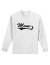 Mom - Sports Tail Script Adult Long Sleeve Shirt by TooLoud-Long Sleeve Shirt-TooLoud-White-Small-Davson Sales