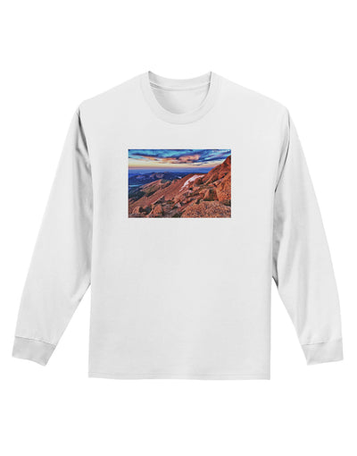 Colorado Mtn Sunset Adult Long Sleeve Shirt-Long Sleeve Shirt-TooLoud-White-Small-Davson Sales