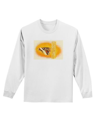 Watercolor Owl Moth Adult Long Sleeve Shirt-Long Sleeve Shirt-TooLoud-White-Small-Davson Sales