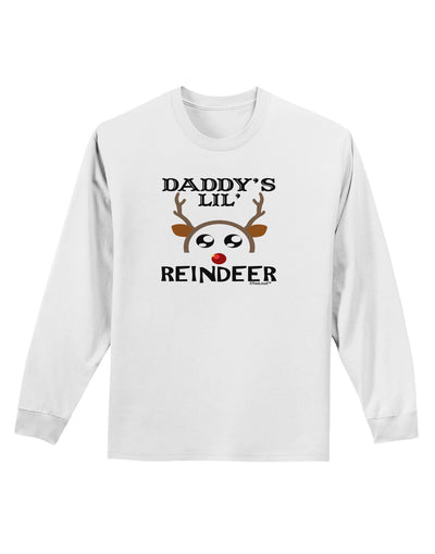 Daddy's Lil Reindeer Boy Adult Long Sleeve Shirt-Long Sleeve Shirt-TooLoud-White-Small-Davson Sales