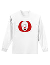Scary Face Clown - Halloween Adult Long Sleeve Shirt-Long Sleeve Shirt-TooLoud-White-Small-Davson Sales