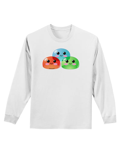 Cute RPG Slime - Trio Adult Long Sleeve Shirt by TooLoud-Long Sleeve Shirt-TooLoud-White-Small-Davson Sales