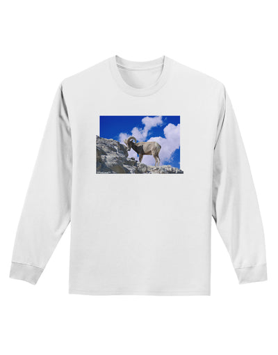 Bighorn Ram Adult Long Sleeve Shirt-Long Sleeve Shirt-TooLoud-White-Small-Davson Sales