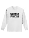 Warrior Princess Black and White Adult Long Sleeve Shirt-Long Sleeve Shirt-TooLoud-White-Small-Davson Sales